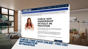 Check CNIC Data Online - Find CNIC Information in Pakistan